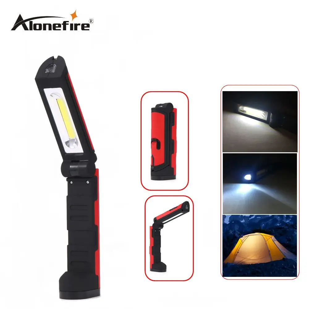 

AloneFire C026 COB LED Flashlight Camping Work Light with 90 Degree COB Outdoor Camping Light Magnetic Hanging Hook Lamp