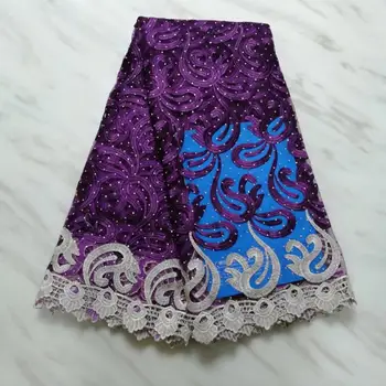 

Cassiel Nigerian French Lace Fabrics Purple Color African Tulle Lace Fabric High Quality African Lace Wedding Fabric For Wedding