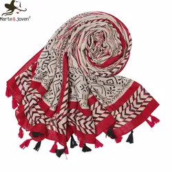 Marte и Joven мода геометрический узор Красный Пляж Cover up шарф для Для женщин Элегантный осень-зима теплые женские большие Размеры шали
