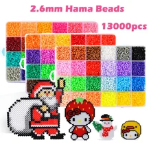 24 цвета Хама бусины 13000 шт коробка набор 2,6 мм Perler бусины для детей Обучающие головоломки diy игрушки предохранитель бусины Pegboard