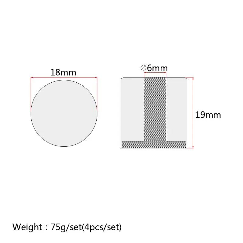 OOTDTY Колок для гитары Металл V T горшок крышка с плоским верхом D6mm 4 шт