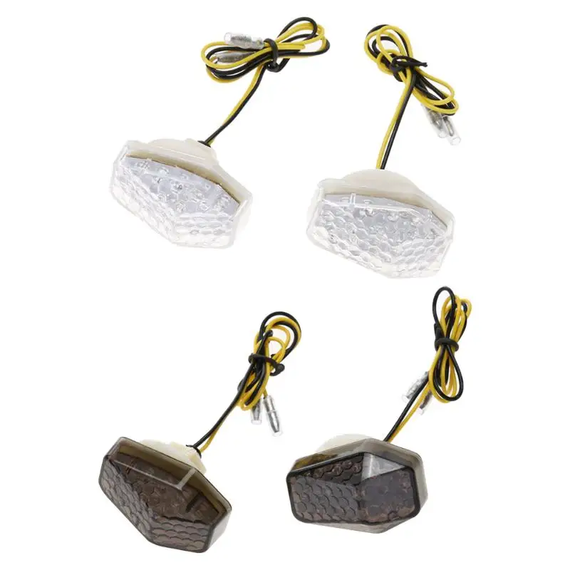 1Pair plastic LED Motorcycle LED Turn Signal Indicator Light Flush Mount Blinker font b Lamps b