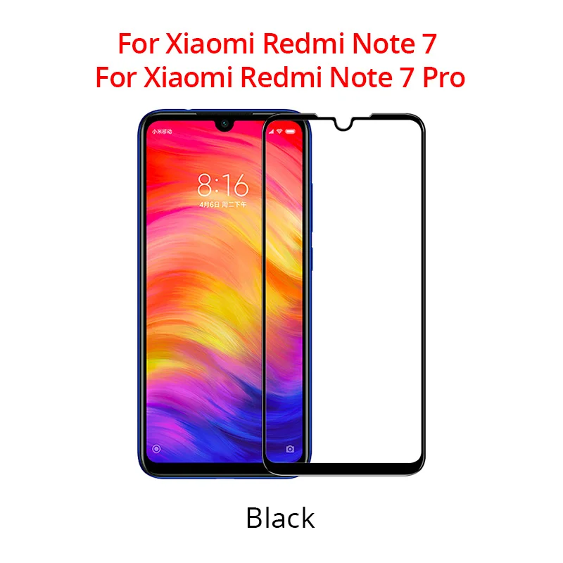 PZOZ Xiao mi Pocophone F1 glass mi 2 2S 5X A2 lite glass Red mi Note 5 6 7 K20 Pro 4X5 Plus 7A закаленное стекло Полное покрытие экрана - Цвет: Redmi Note 7