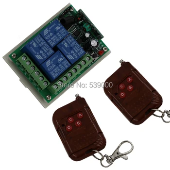 

DC 12V 4 CH RF Wireless Remote Control Switch System 315/433MHZ 4CH 10A Remote Control Receiver