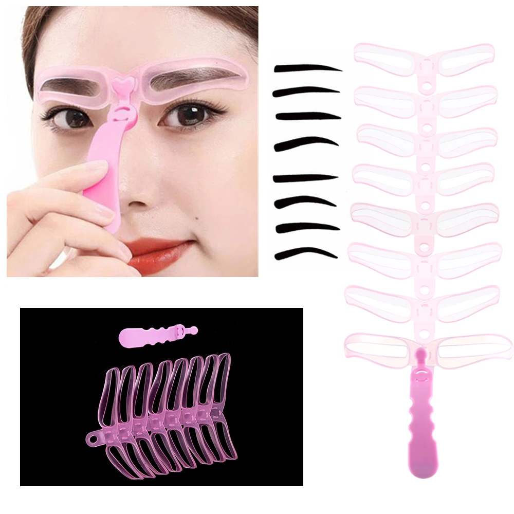 

1 Set Reusable Eyebrow Grooming Card Stencil Kit Shaping Template Women Eye Brow Definition Shaper Makeup Beauty Tool