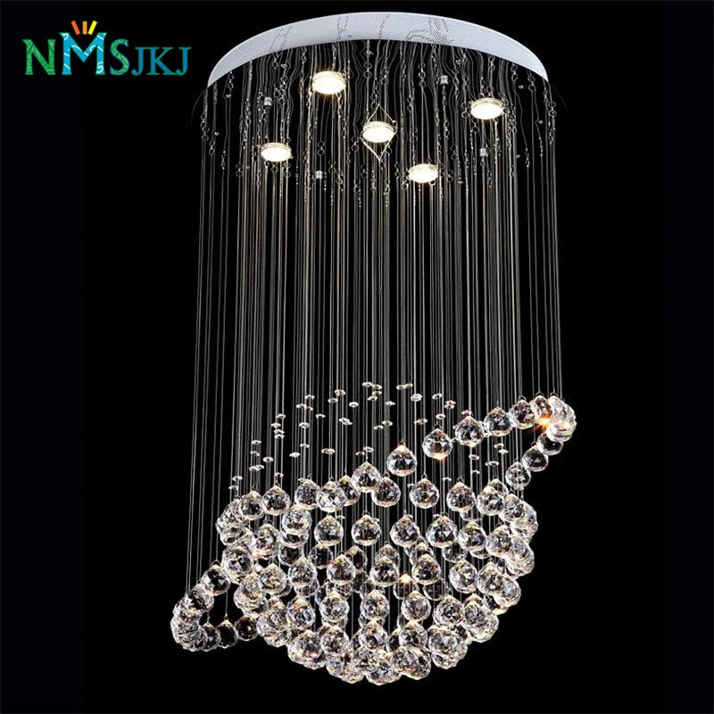 

Modern LED Crystal Ceiling Lights Cristal Lustres Fitting Flush Mount Lighting Fixtures Globe Design lamp For Hotel Restaurant