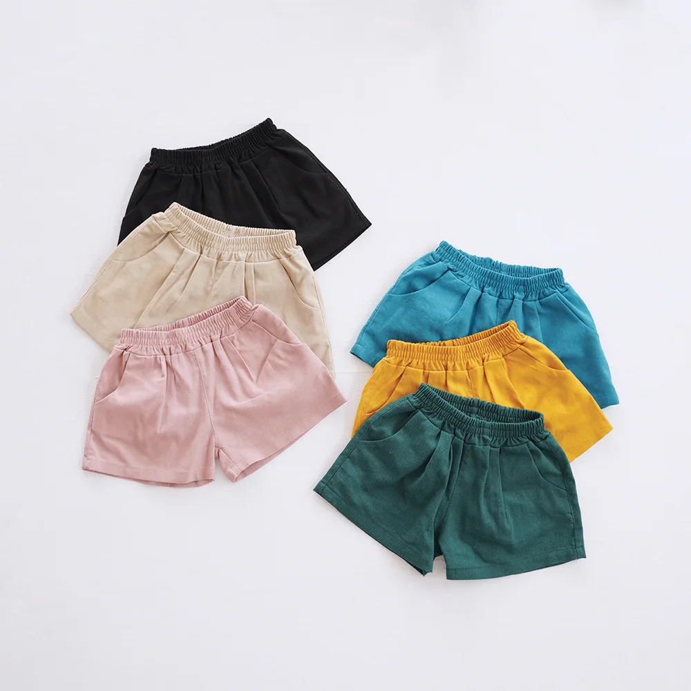 2018 Mommy Daughter Family Matching Clothes Shorts Casual Cotton Linen ...