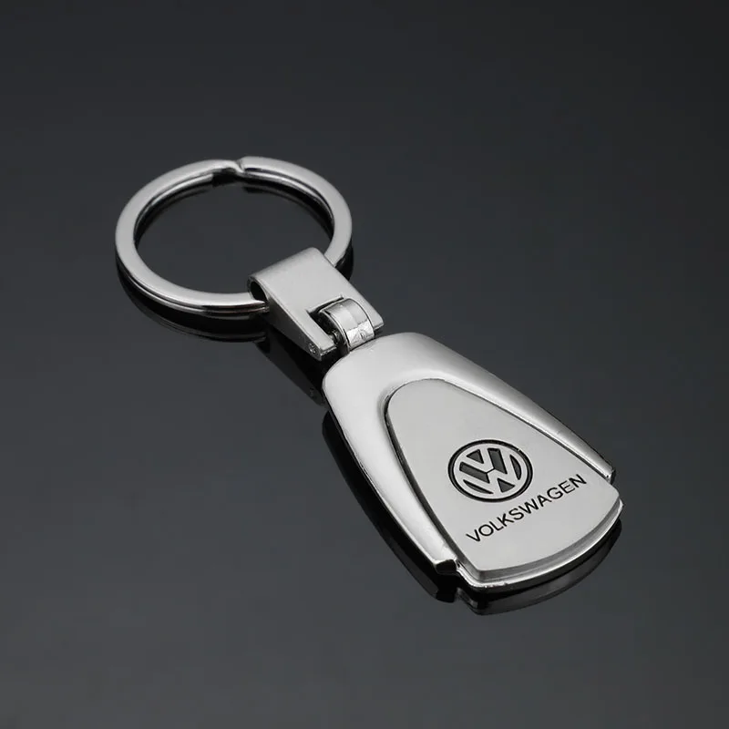 

Keychain Volkswagen car logo metal keychain creative trapezoid advertising waist hanging key ring chain pendant Key chain