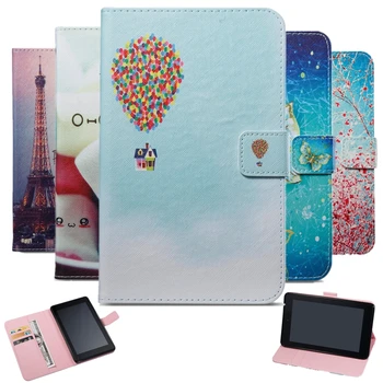 

High quality Fashion painted Case For Amazon New Kindle Paperwhite 2018 E-book PU Leather Stand Shell For Paperwhite 4 6'' Cover