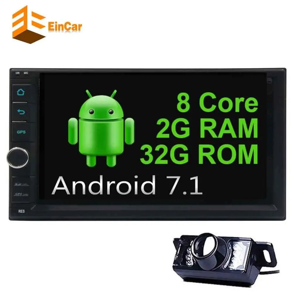 

2Din Android 7.1 Car Stereo 8-core 7'' Multimedia Radio Receiver In Dash Headunit Bluetooth/WiFi/OBD2/Mirrorlink +Backup Camera