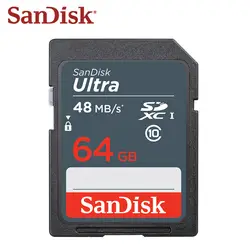 SanDisk Ultra SD карта класс 10 64 ГБ SDXC высокая скорость 48 МБ/с./с. флэш-карта UHS-I SD карта для камеры карта памяти