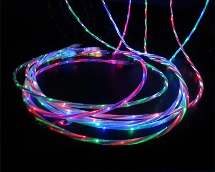 Free Shipping USB Data Sync LED Light Up Charger Cable