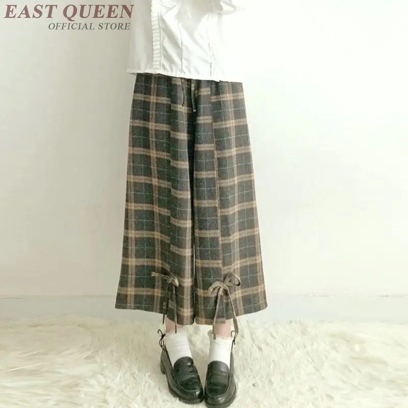 

Japanese streetwear style kawaii clothing Palazzo culotttes wide leg pants baggy ladies elegant pants trousers KK2021