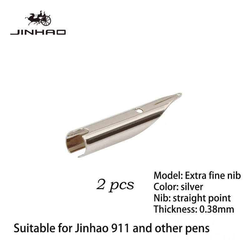 JINHAO911 стальной наконечник 0,38 мм чрезвычайно тонкая перьевая ручка Jinhao чернильное перо из нержавеющей стали для студентов, канцелярские принадлежности, подарки - Цвет: 0.38mm bijian