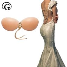 PRAYGER Невидимая без бретелек управления веревка Бюстгальтеры push up атлет силиконовые пикантные летние спинки грудные накладки для платьев накладки на грудь