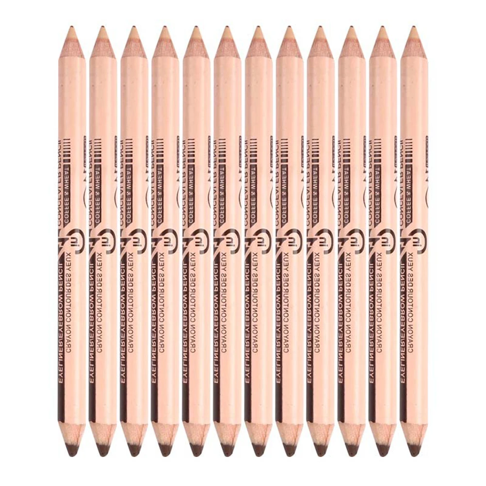 Профессиональный 2 в 1 с нарезкой на обоих концах Make Up Водонепроницаемый карандаш