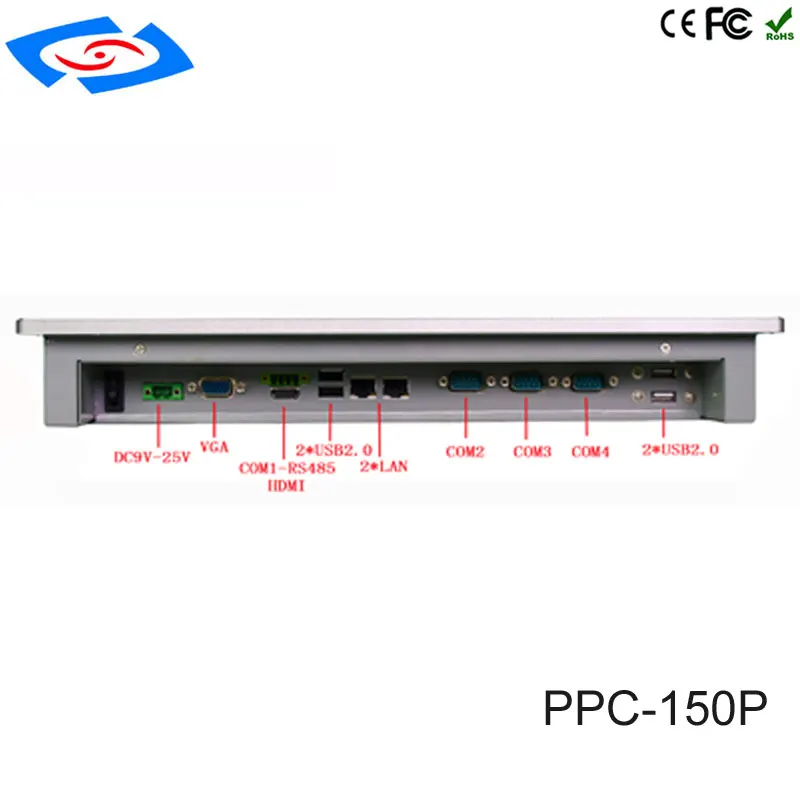 Высокое качество 15 "настенное крепление Сенсорный экран ПК IP65 промышленных Панель ПК с RS232 RS485 LAN Порты и разъёмы для фильтров для воды