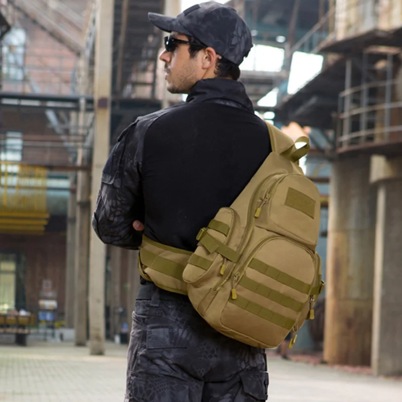 20 35l Tactical Sling Shoulder Bag Men Chest Pack Camping Hiking Travel Backpack