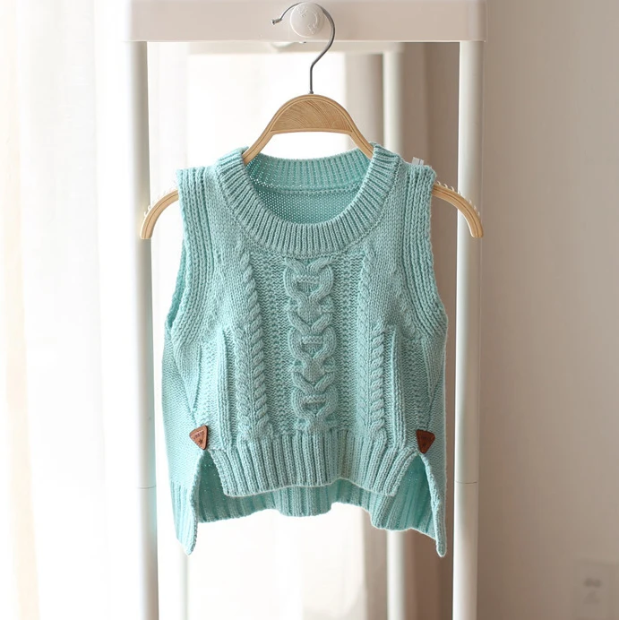 Spring and autumn baby kittted sweater Children sweater vest baby girls infant baby girls