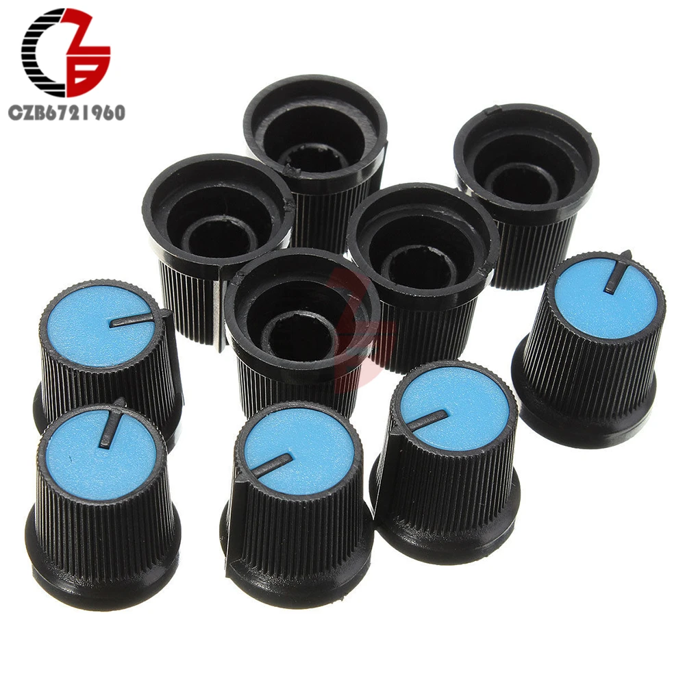 

10PCS 6mm Rotary Control Turning Knob for Hole 6mm Dia. Shaft Potentiometer 360 Degree 100% New Origin