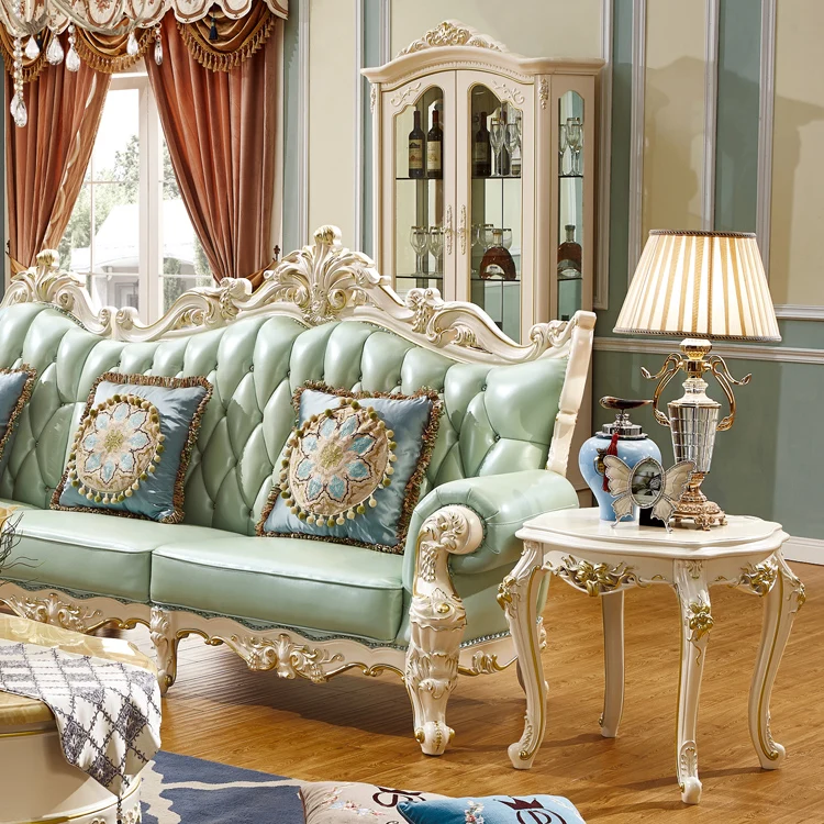 Royal Furniture French Style Drawing Room Classic Wooden Sofa Set Designs - 932
