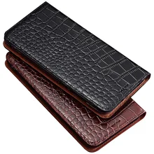 HY11 Crocodile pattern genuine leather flip case for Sony Xperia Z5 Compact phone case for Sony