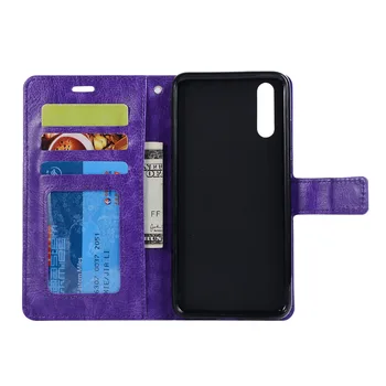 

100pcs/lot New Crazy horse grain wallet PU Leather case cover For Huawei P20 Plus / P20 Pro card holder