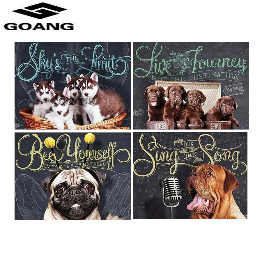 

5D DIY Diamond Painting animals full square diamond mosaic Cross Stitch kits Diamond Embroidery decorative wall stickers dog