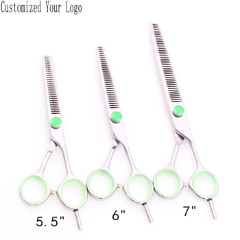 

C1121 5.5" 6" 7" JP 440C Customize Logo Salon Hairdresser's Scissors Thinning Shears Stylist Scissors Hair Scissors Finger Rest