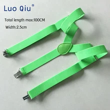 OnnPnnQ Модные женские мужские подтяжки регулируемые высокие эластичные 3 зажима на взрослых брюки подтяжки индивидуальная твердая одежда аксессуары