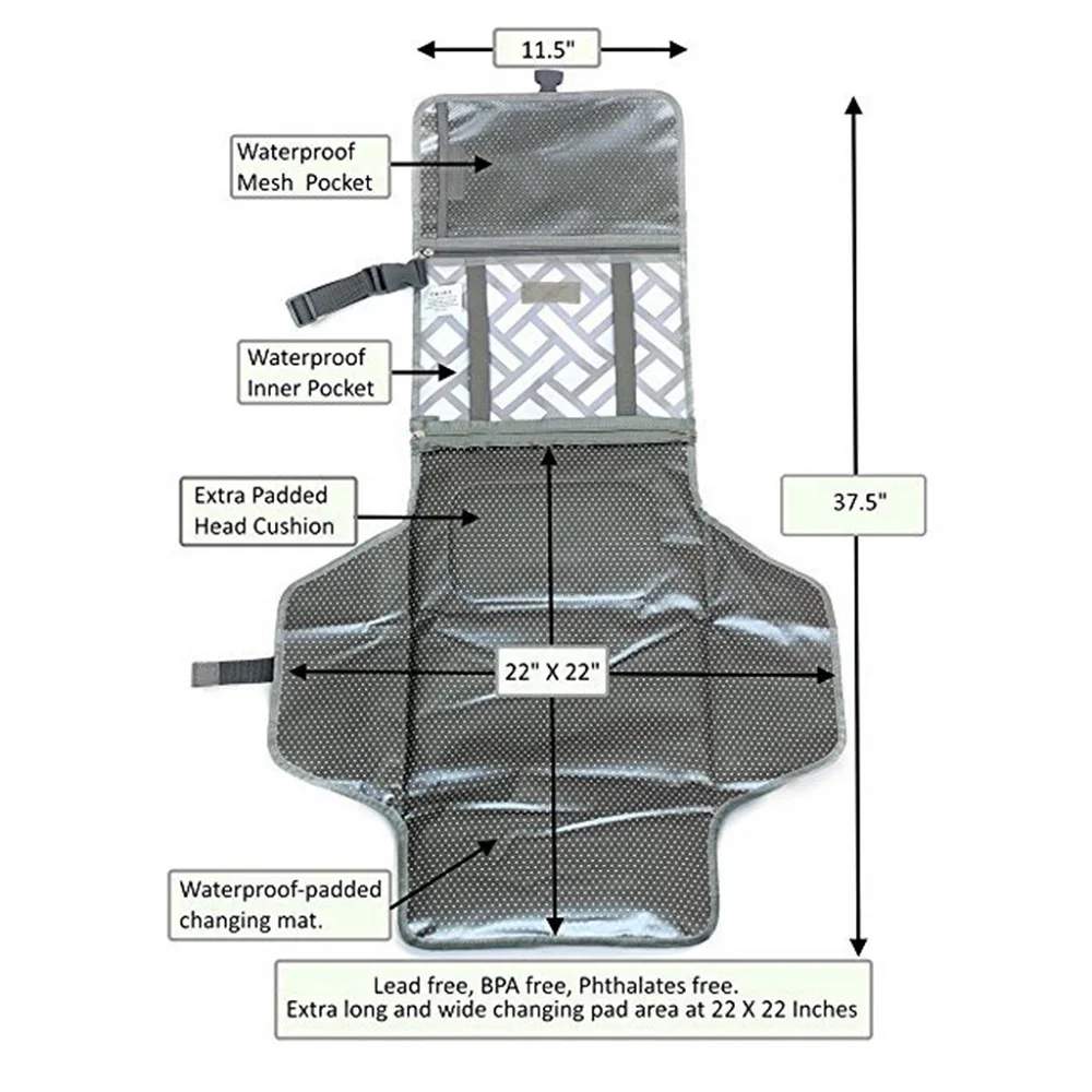 Многофункциональный портативный Пеленальный мешок для пеленания, складная сумка, детский складной Водонепроницаемый пеленальный коврик, переносная пеленальная подушка