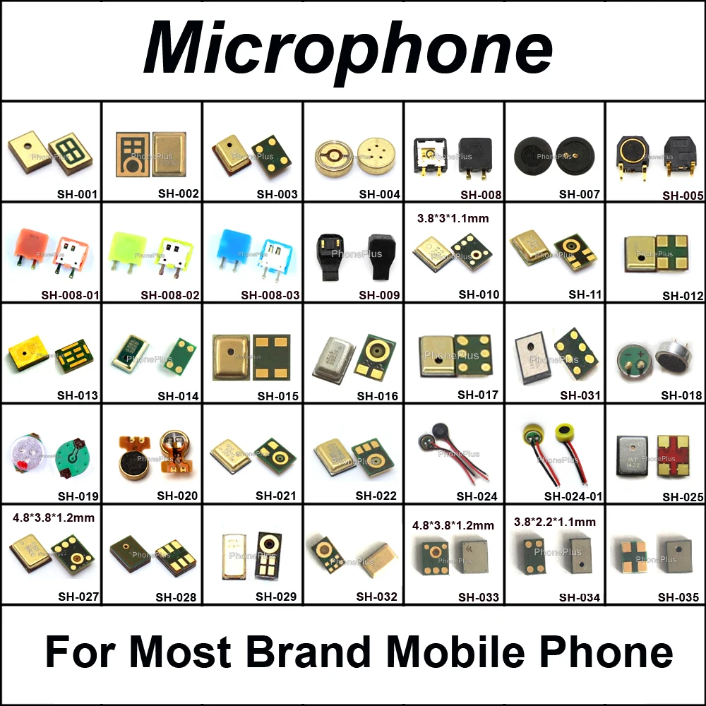 

35models Microphone Microfon Mikrofon Transmitter Inner Mic Replacement For Xiaomi ASUS Samsung LG Common used