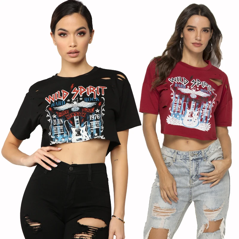 2019 модный короткий с буквенным принтом Топ рукав короткая футболка Для женщин