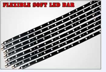 

Hot 8pcs 12V 3258 15 LED SMD 30cm Car Motor Vehicle Flexible Waterproof Strip Light Green/White/Red/Blue JLD