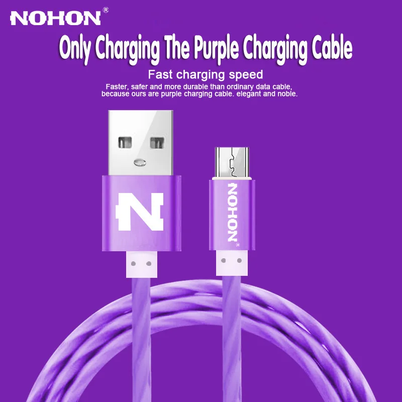 NOHON Micro USB кабель быстрое зарядное устройство кабели для samsung Xiaomi lenovo huawei Nokia мобильный телефон Быстрая зарядка USB кабель Microusb