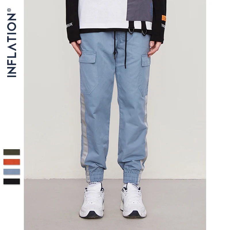 INFLATION Ankle Banded Pants Male Brand Trousers Mens Womens Casual Jogger Pencil Pants Streetwear Brand Clothing 8868W