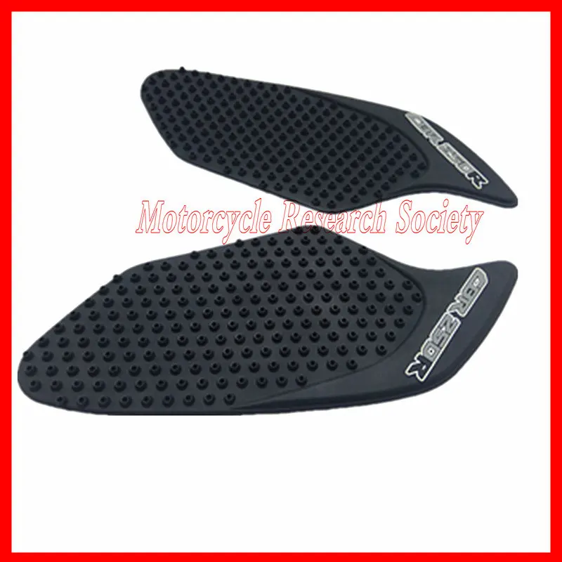 Black Rubber Motorcycle Gas Tank Pad Traction Side Pads Gas Fuel Knee