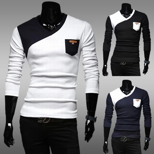 2014 FREE Shipping mens t shirt solid color tee slim fit tops for men ZB63 |
