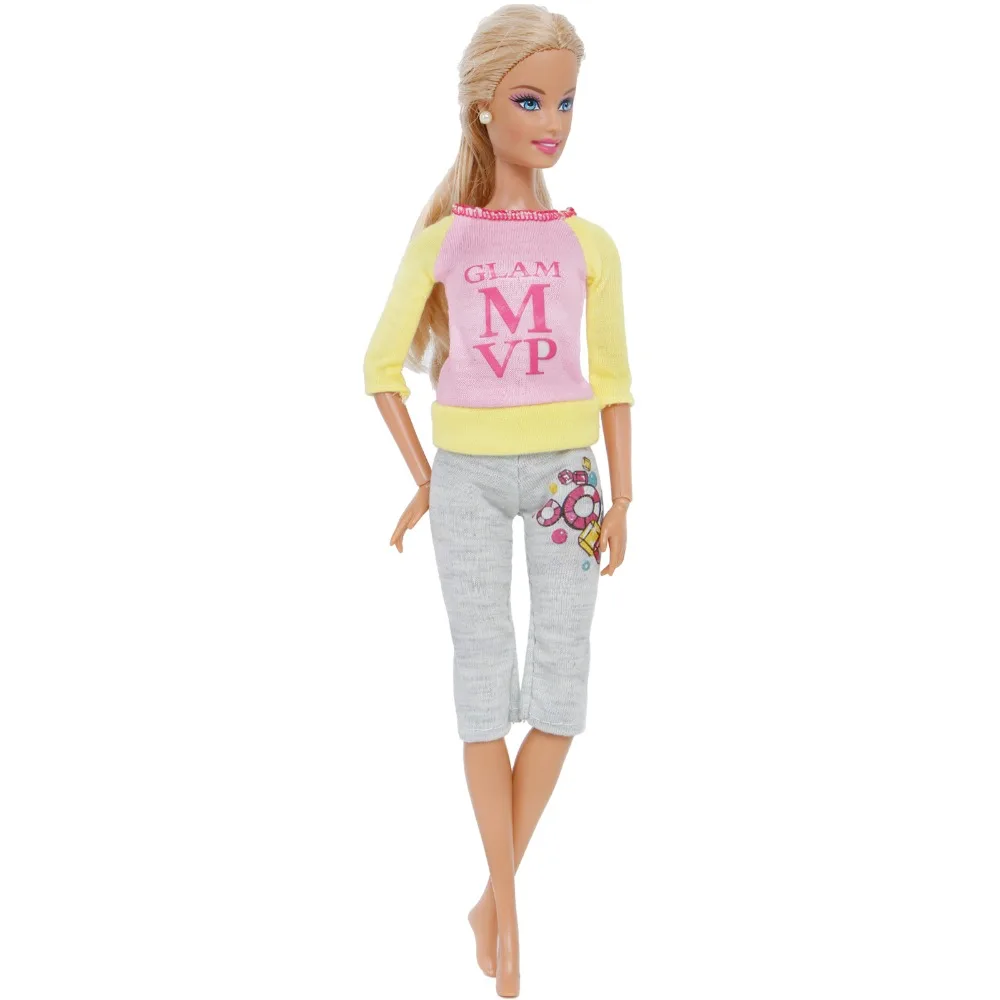 Современный модный наряд на каждый день для путешествий платье с длинным рукавом рубашка брюки Одежда для Барби аксессуары для кукол игрушки