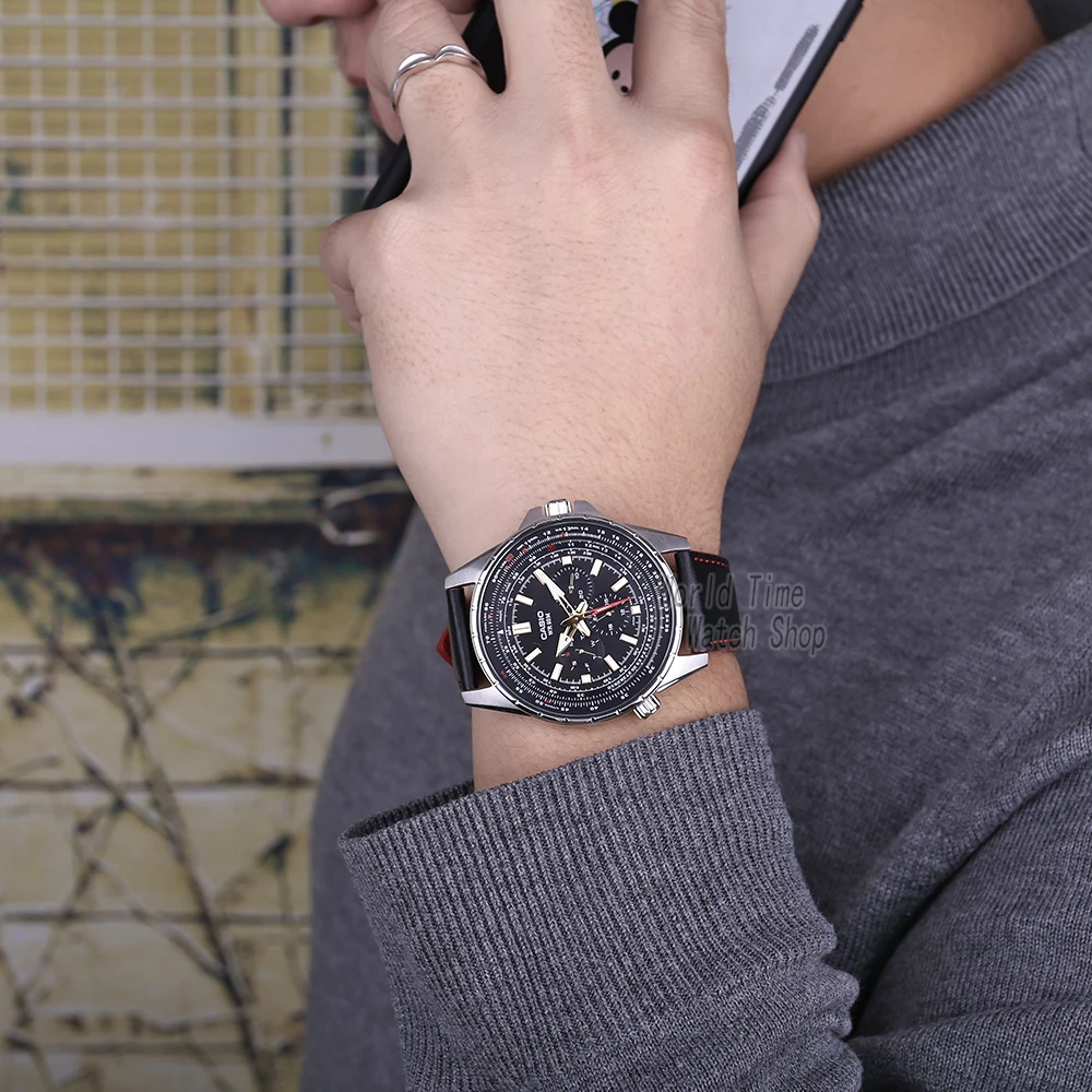Casio Часы летные часы Мужские лучший бренд класса люкс набор кварцевые мужские часы 50 м водонепроницаемые спортивные военные часы светящиеся мужские часы relogio masculino reloj hombre erkek kol saati montre homme