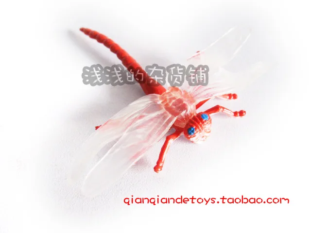 Model toy RED DRAGONFLY Small eco-friendly  6-12cm