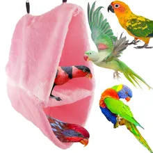 Двухслойный теплый питомец Птица Попугай гамак хижина палатка кровать гнездо висячее дупло зима большие клетки для птиц для попугаев окуня