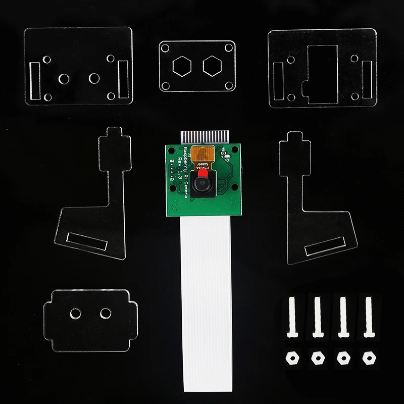 Suporte de câmera acrílico transparente, suporte para Raspberry Pi, câmera de escritório, V2, Pi 4B, 3B, Zero