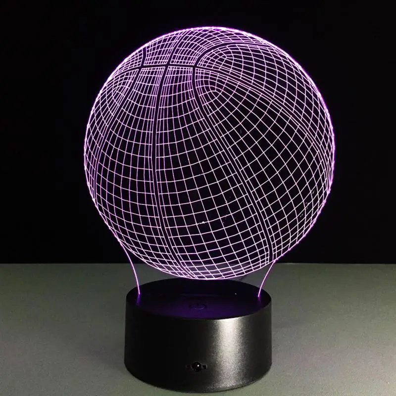 3D лампа видимого света эффект сенсорный выключатель Цвета изменения ночник