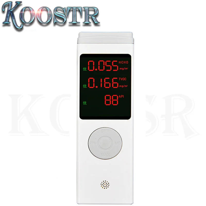 

Formaldehyde Detector Accurate Detects HCHO TVOC API Real Time Test Record Charging Portable for Home Car Gas Analyzers