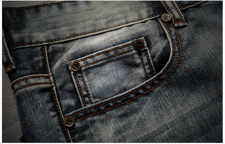 Brother Wang брендовая мужская одежда 2019 Новые мужские джинсы модные ретро тонкие маленькие прямые джинсы для мужчин повседневные мужские брюки