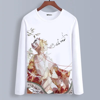 Весенне-осенняя футболка с длинными рукавами в стиле аниме Natsume Yuujinchou; одежда унисекс для взрослых и детей; Повседневная футболка из полиэстера; футболка для костюмированной вечеринки - Цвет: 6