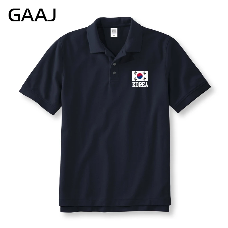 

Print Letter "Korea Flag" Polo Shirts Men & Women Unisex Sweatshirt Short Sleeve Funny Homme Man Polos Mens Shirt Printed Letter