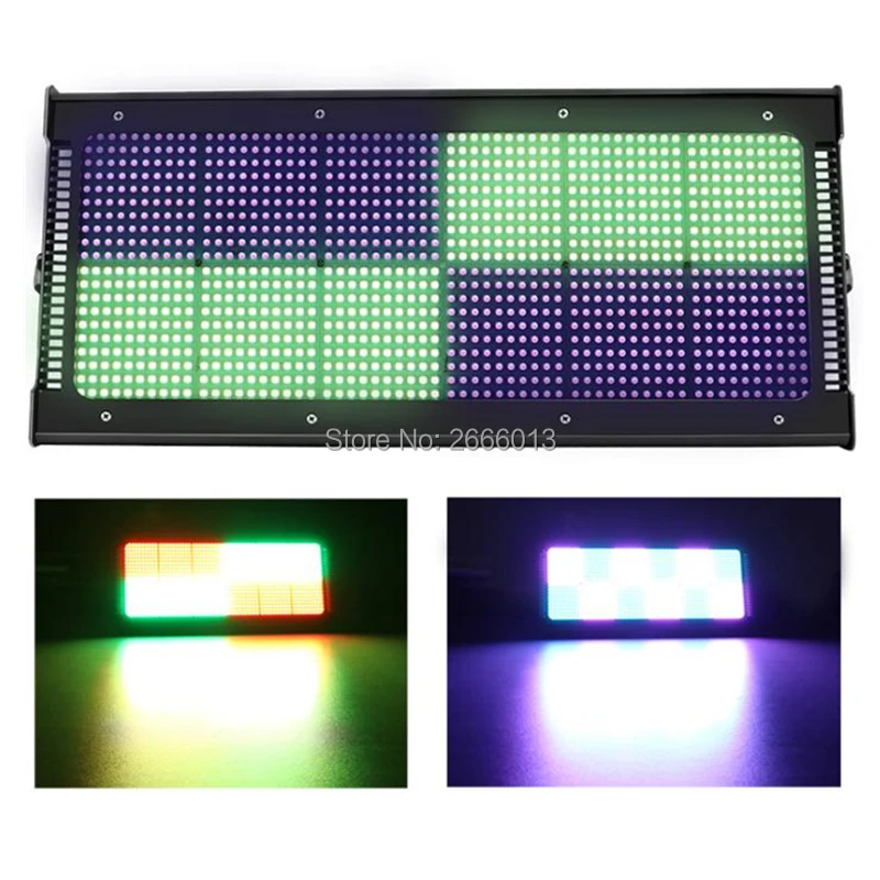 Высокая яркость 1200 светодиодный s стробоскопический свет DMX512 проблесковые светодиодные фонари RGB 3в1 цветной стробоскоп Профессиональное