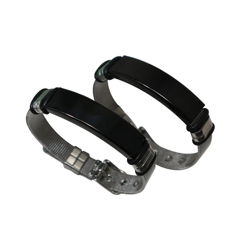 Браслет мужской скользящий сетчатый Браслет Серебряный DIY wrists из нержавеющей стали Мужской Bileklik Pulseira браслет байкера